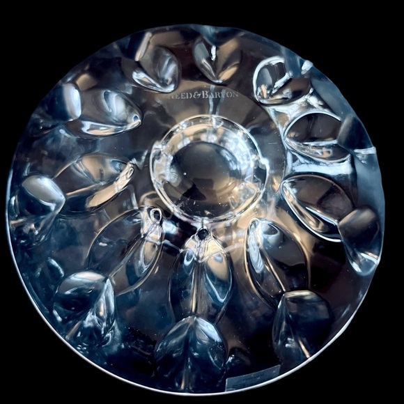 REED & BARTON Crystal Equinox Round Tealight Candle Holder 6" Miller Rogaska - Picture 10 of 12